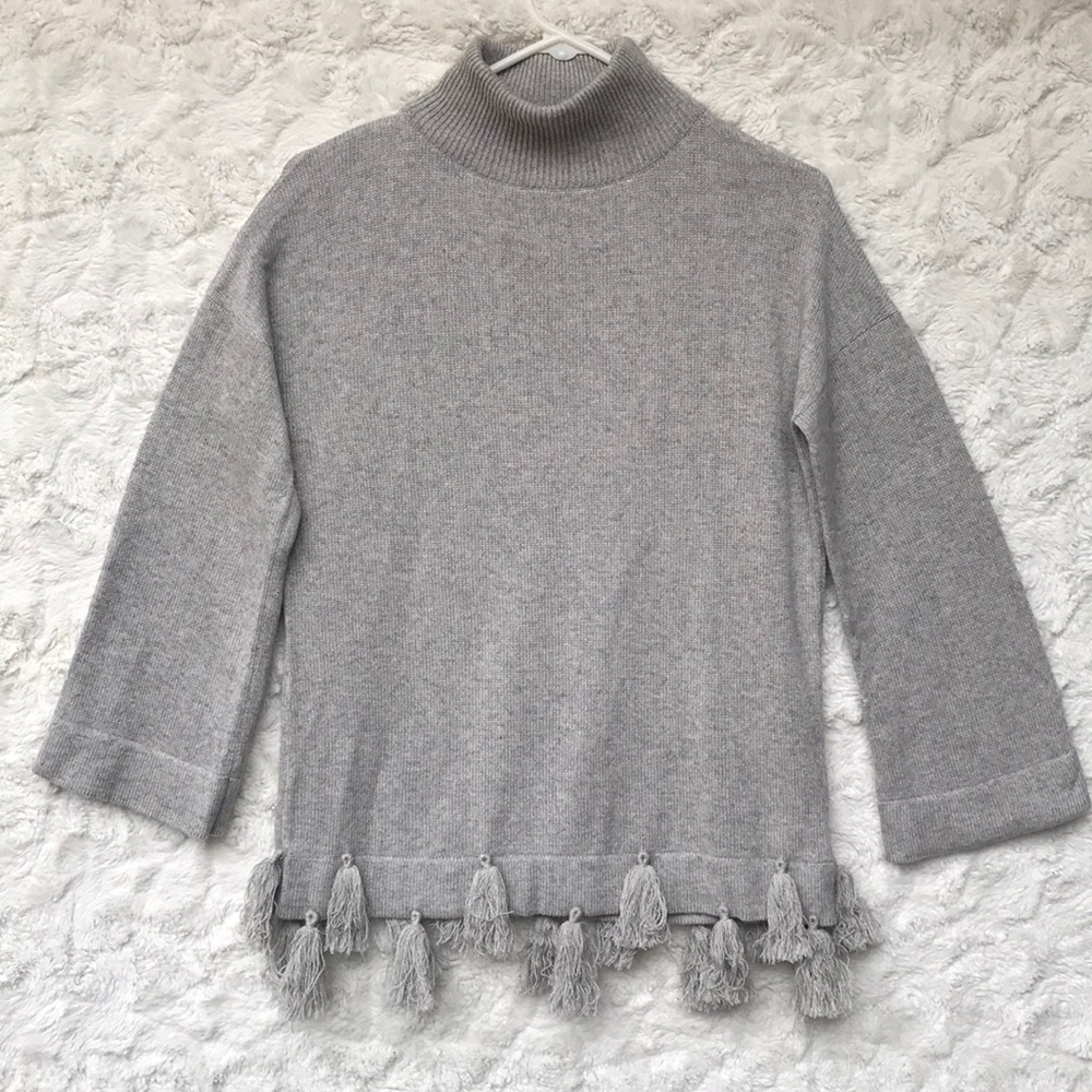 NWOT Diane Synder Gray Silk/Cashmere Turtlneck SzS